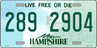 NH license plate 2892904