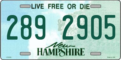 NH license plate 2892905