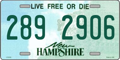 NH license plate 2892906