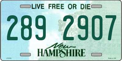 NH license plate 2892907