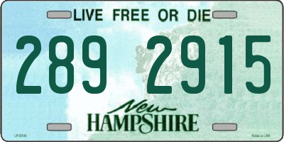 NH license plate 2892915