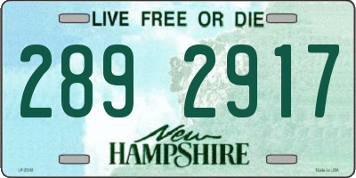 NH license plate 2892917