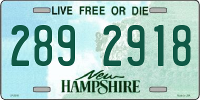 NH license plate 2892918