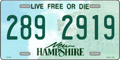 NH license plate 2892919