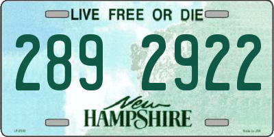 NH license plate 2892922