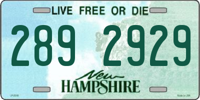 NH license plate 2892929