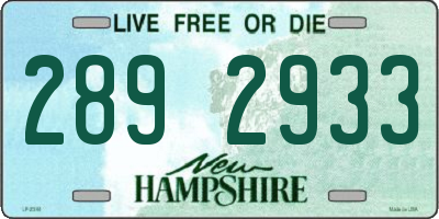 NH license plate 2892933