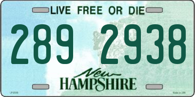 NH license plate 2892938