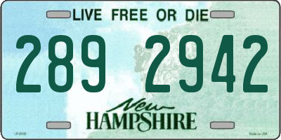 NH license plate 2892942