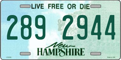 NH license plate 2892944