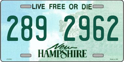 NH license plate 2892962