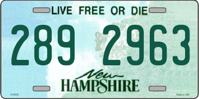 NH license plate 2892963
