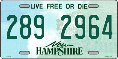 NH license plate 2892964