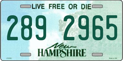 NH license plate 2892965