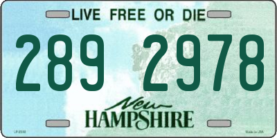 NH license plate 2892978