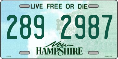 NH license plate 2892987