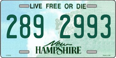 NH license plate 2892993