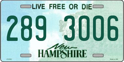NH license plate 2893006