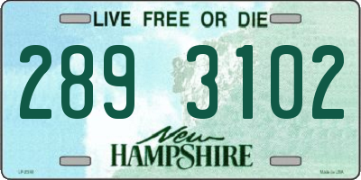 NH license plate 2893102