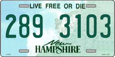 NH license plate 2893103