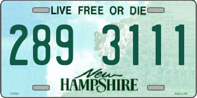 NH license plate 2893111