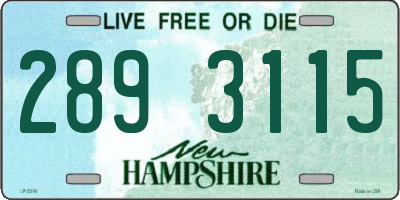 NH license plate 2893115