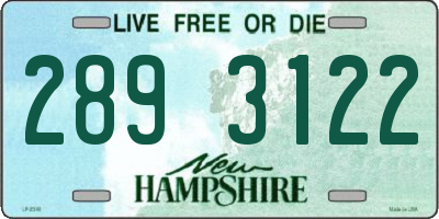 NH license plate 2893122