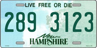 NH license plate 2893123