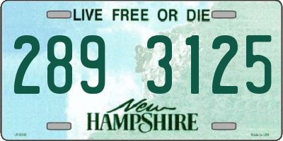 NH license plate 2893125
