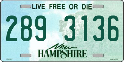 NH license plate 2893136