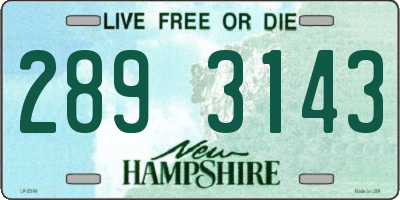 NH license plate 2893143