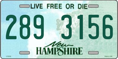 NH license plate 2893156