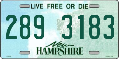NH license plate 2893183