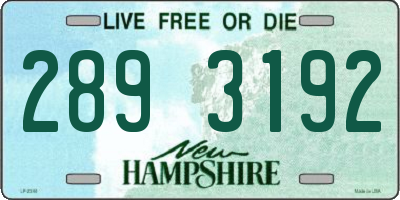 NH license plate 2893192