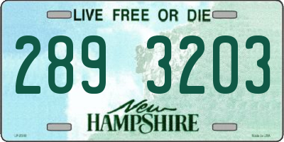 NH license plate 2893203