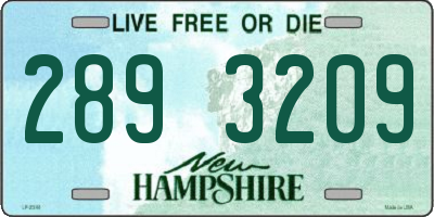 NH license plate 2893209
