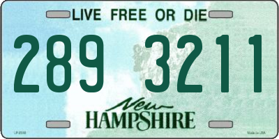 NH license plate 2893211