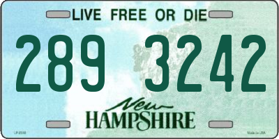 NH license plate 2893242
