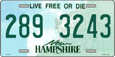 NH license plate 2893243