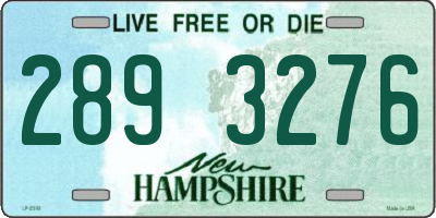 NH license plate 2893276