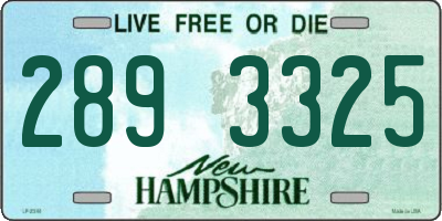 NH license plate 2893325