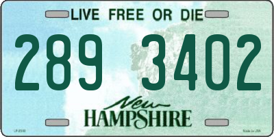 NH license plate 2893402