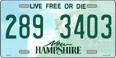 NH license plate 2893403