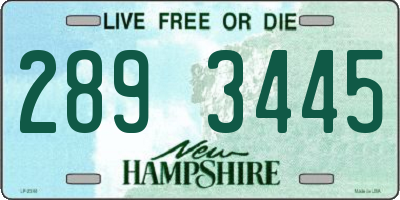 NH license plate 2893445