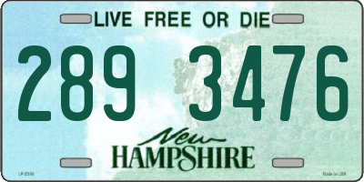 NH license plate 2893476
