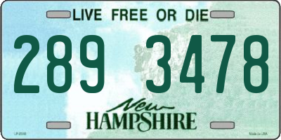 NH license plate 2893478