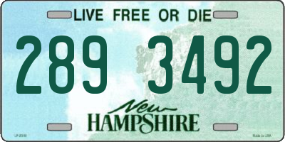 NH license plate 2893492