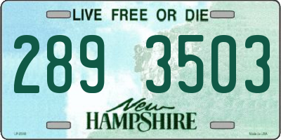 NH license plate 2893503