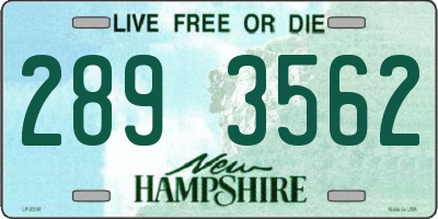 NH license plate 2893562