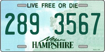 NH license plate 2893567